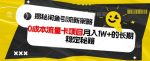 揭秘闲鱼引流新策略：0成本流量卡项目，月入1W+的长期稳定秘籍-网创指引人