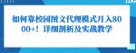 如何靠校园图文代理模式月入8000+！详细剖析及实战教学【揭秘】-网创指引人