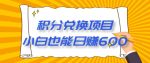 【12月】最新积分兑换项目，小白也能日赚600+-网创指引人