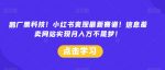 鹅厂黑科技！小红书变现最新赛道！信息差卖网站实现月入万不是梦！-网创指引人