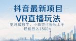 抖音最新VR直播玩法，史诗级教学，小白也可轻松上手轻松日入1500+【揭秘】-网创指引人