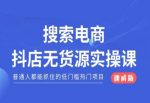 搜索电商抖店无货源必修课，普通人都能抓住的低门槛热门项目【速成版】-网创指引人