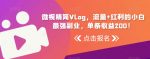 微视精简Vlog，流量+红利的小白最强副业，单条收益200！-网创指引人