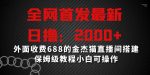 全网首发最新，日撸2000+，外面收费688的金杰猫直播间搭建，保姆级教程小白可操作【揭秘】-网创指引人