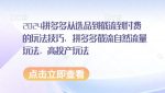 2024拼多多从选品到截流到付费的玩法技巧，拼多多截流自然流量玩法，高投产玩法-网创指引人