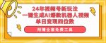 24年视频号新玩法 一键生成AI爆款机器人视频，单日变现四位数-网创指引人