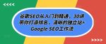 谷歌SEO从入门到精通，30讲带你打造排名，清晰的独立站+Google SEO工作流-网创指引人