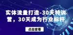 实体流量打造-30天特训营，30天成为行业标杆-网创指引人