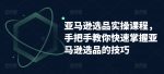 亚马逊选品实操课程，手把手教你快速掌握亚马逊选品的技巧-网创指引人