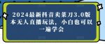 2024最新抖音卖菜刀3.0版本无人直播玩法，小白也可以一遍学会【揭秘】-网创指引人