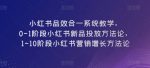 小红书品效合一系统教学，​0~1阶段小红书新品投放方法论，​1~10阶段小红书营销增长方法论-网创指引人