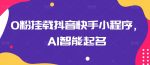 0粉挂载抖音快手小程序，AI智能起名-网创指引人