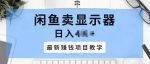 闲鱼卖显示器，最新赚钱项目教学，一个手机就能开始操作-网创指引人