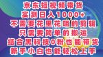 2024最新骚操作，京东带货项目，不需要花里花哨的剪辑，只需要简单的搬运-网创指引人