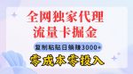 全网独家代理流量卡掘金，复制粘贴，零成本零投入，新手小白有手就行-网创指引人